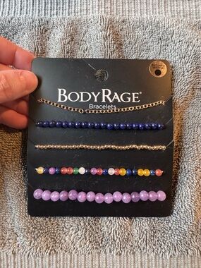 🌟 3/$20 Eligible! NWT BodyRage Multicolor Bead 5 Bracelet Set